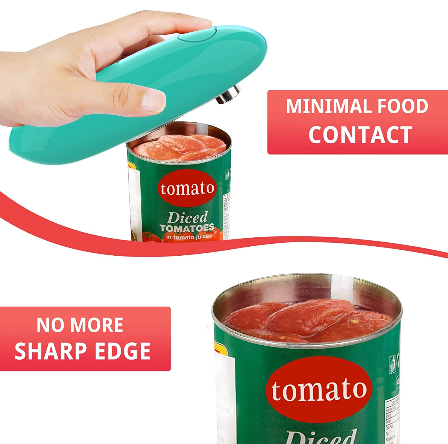 Electrical commercial automatic home kitchen cork remover plastic multifunction one touch smooth edge industrial can opener