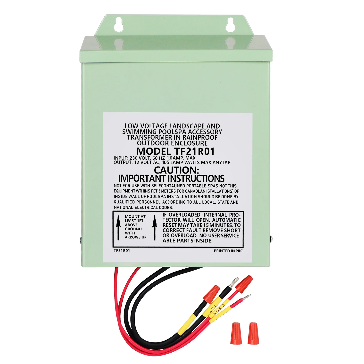 KWODE 105W 300W Pool/ Landscape Light Transformer 120V to 12V AC SPA Bulb Safety Rated Transformer