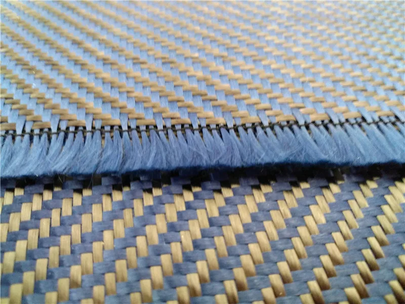 Best Quality Carbon Aramid Fiber Mixed Weaving Cloth Glitter Blue Carbon Fiber Custom Carbon Fiber Fabric