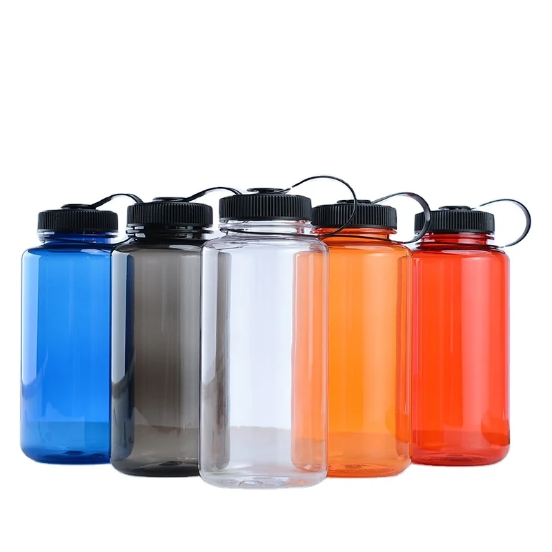 Eco friendly Drinking BPA Free 32oz Custom Logo Nalgene Wide Mouth Tritan Plastic Water Bottle Sport Travel Bottle