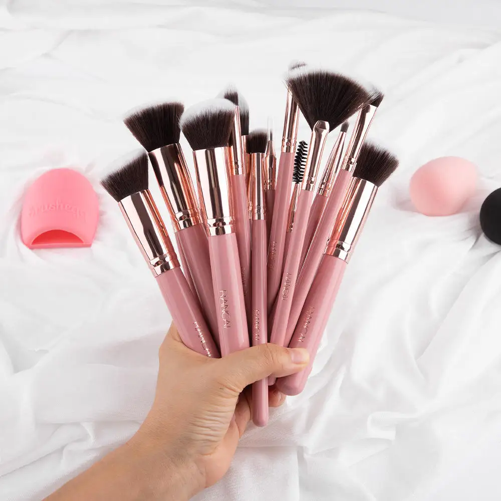 Custom Private Label Makeup Brush Set Wooden Handle 15pcs Blush Eye Shadow Powder Brushes Makeup Tools Make Up Brush Set
