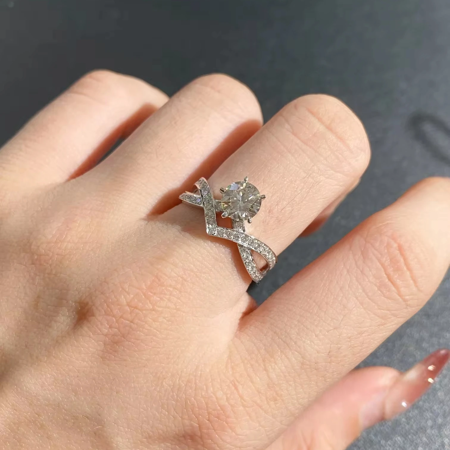 New Design 9K/14K/18K Fine Jewelry Diamond Ring Au750 Gold Lab Grown Diamond Ring Real Gold Rings 18K With Real Diamond