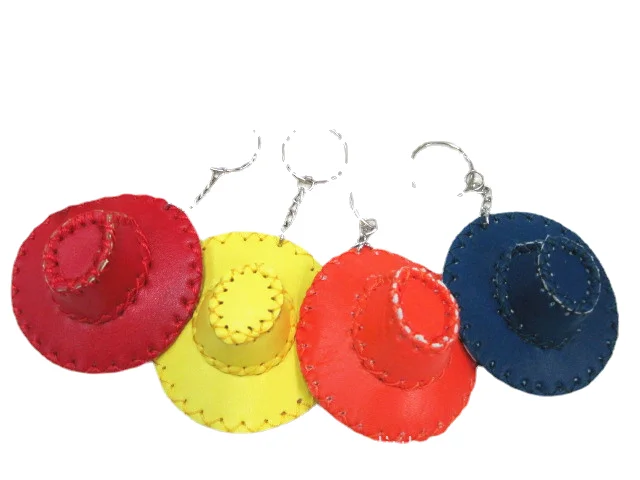 Fashion baseball cap key chain pendant craft hat ring Cowboy wholesale gift factory