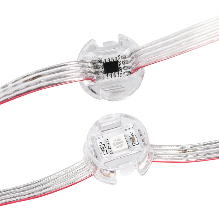 Addressable waterproof DC12V 20mm rgb pixel GS8208 led string lights