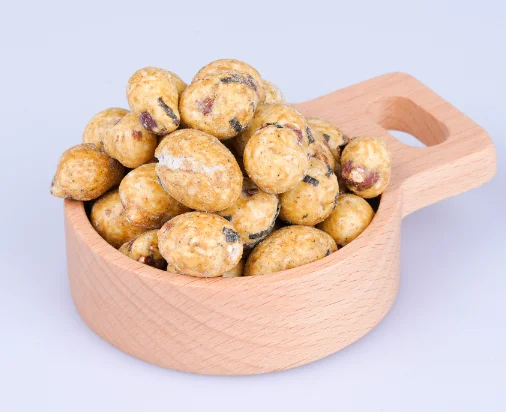 Горячие и вкусные здоровые закуски еда с ароматом Васаби арахис