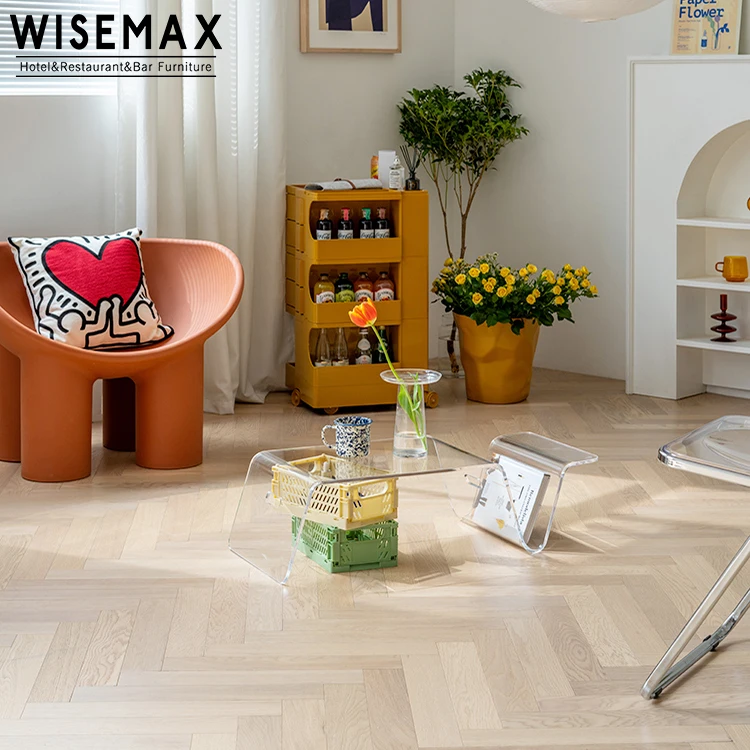  WISEMAX FURNITURE Stylish Storage Designer Apartment Living Room Tea Table High Quality Acrylic