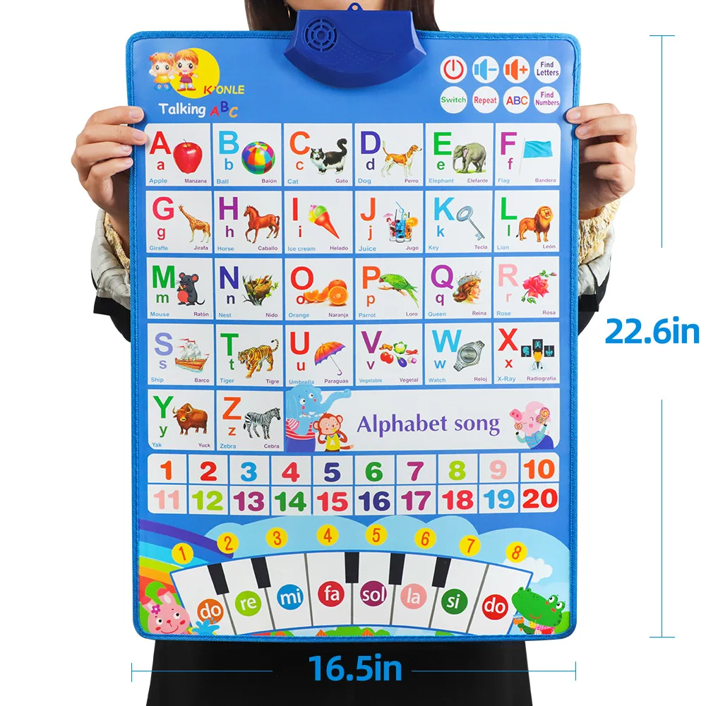Voiced wall chart russian language numbers from 1-100 for kids early learning
