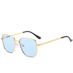 retro metal square sunglasses men ocean pink blue lens custom logo wholesale sunglass women