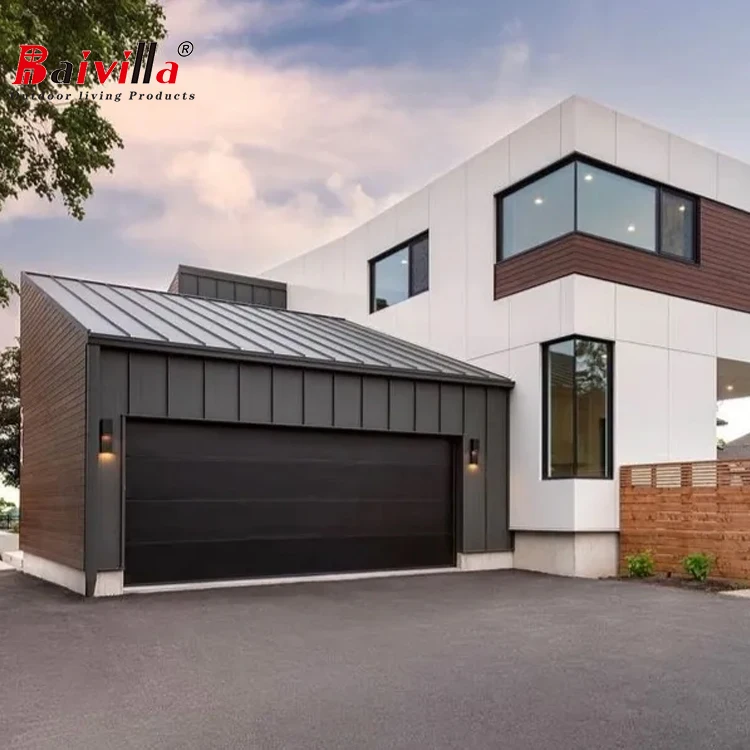 Factory Best Wind Resistant and Warm Tempered Aluminum Glass Anti-theft Automatic Garage Door Automatic Roll up Garage Door