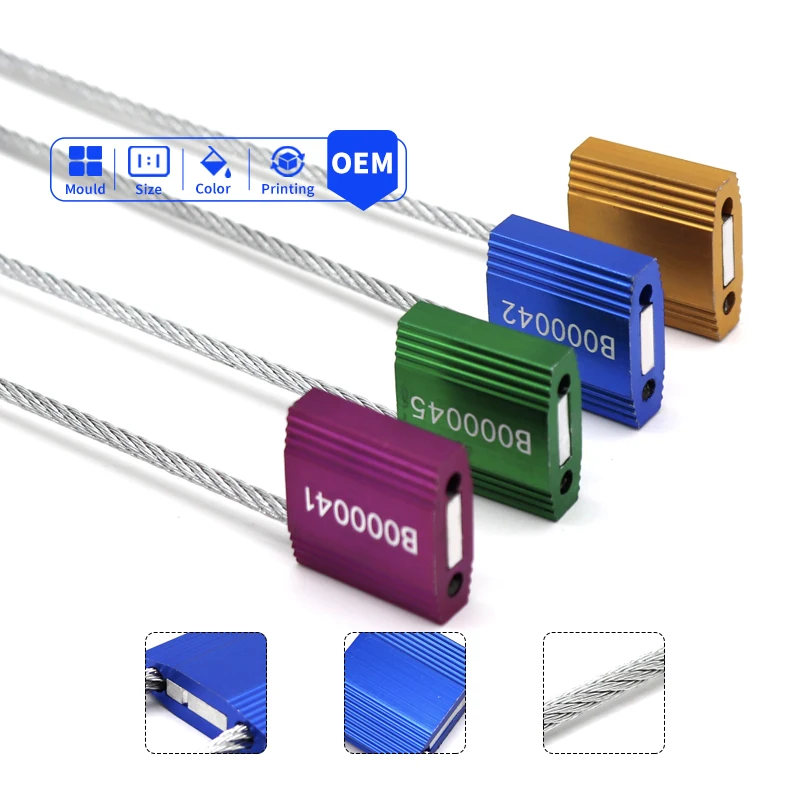 OY-CS107 Safety Logistic Galvanized Tamper Proof Square Oil Tank Cable Security Lock Seal