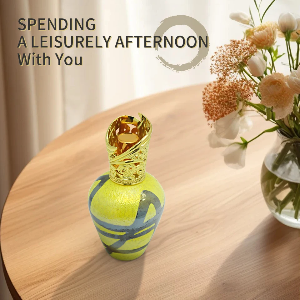 New Design essential oil catalytic Handmade glass fragrance lamp , catalytic fragrance lamp with capacity for home fragrance