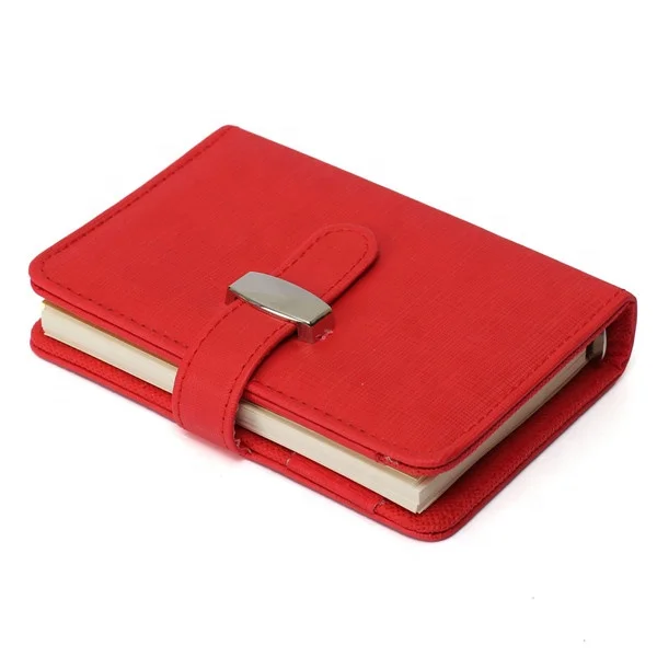 A5 A6 custom logo leather notebook cover with 6 holes ring binder