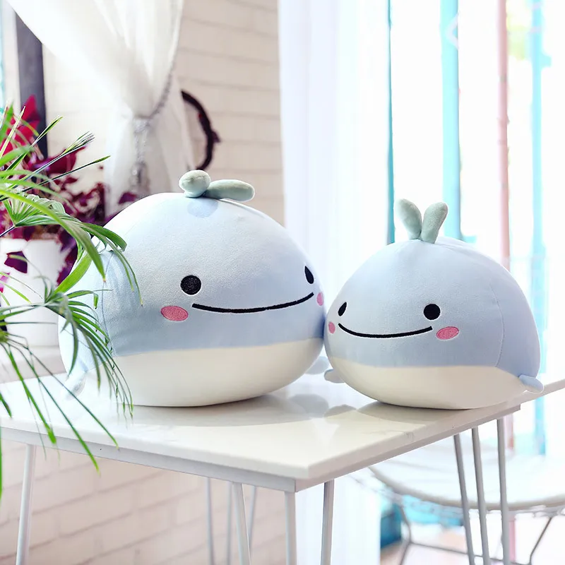 Wholesale Cute Pet Software Blue Whale Soft Shark Toy Animal Soft Comfortable Hold Pillow For Give Girl Present