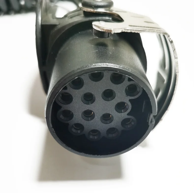 China New Type 15 Pin 25mm Electric Ffc Optic Fibre Secure Spiral Cable for Adr Trailer