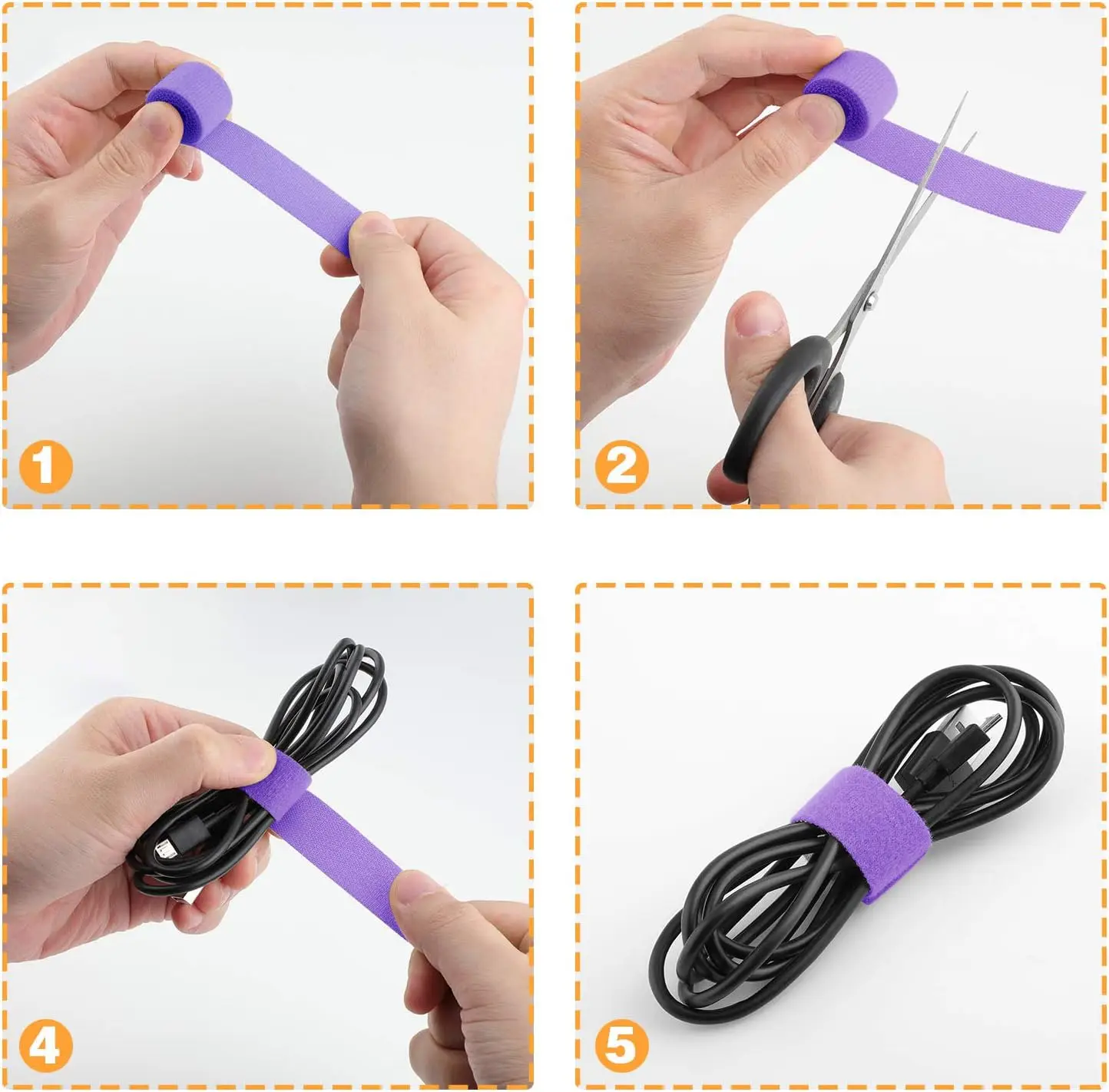 Nylon Heavy-Duty Hook and Loop Strap Self-Adhesive Heat Resistant Elastic Tape for Custom Storage Sizes for Shoes and Bags