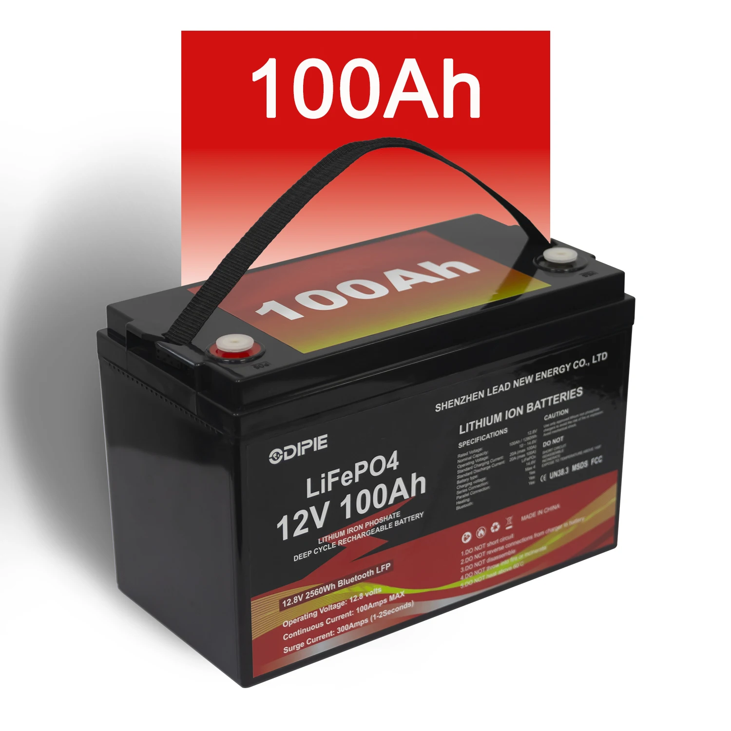 EU Stock оптовая продажа батарея LiFePo4 12 В 50AH 100Ah 200Ah 400Ah BMS Bluetooth баланс IP65 водонепроницаемая солнечная глубокого цикла