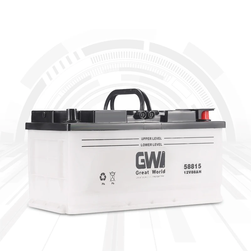 Автомобильный аккумулятор GW 12 в 88 Ач, автомобильные Высокопроизводительные сухие заряженные аккумуляторы для остановки запуска и остановки автомобиля