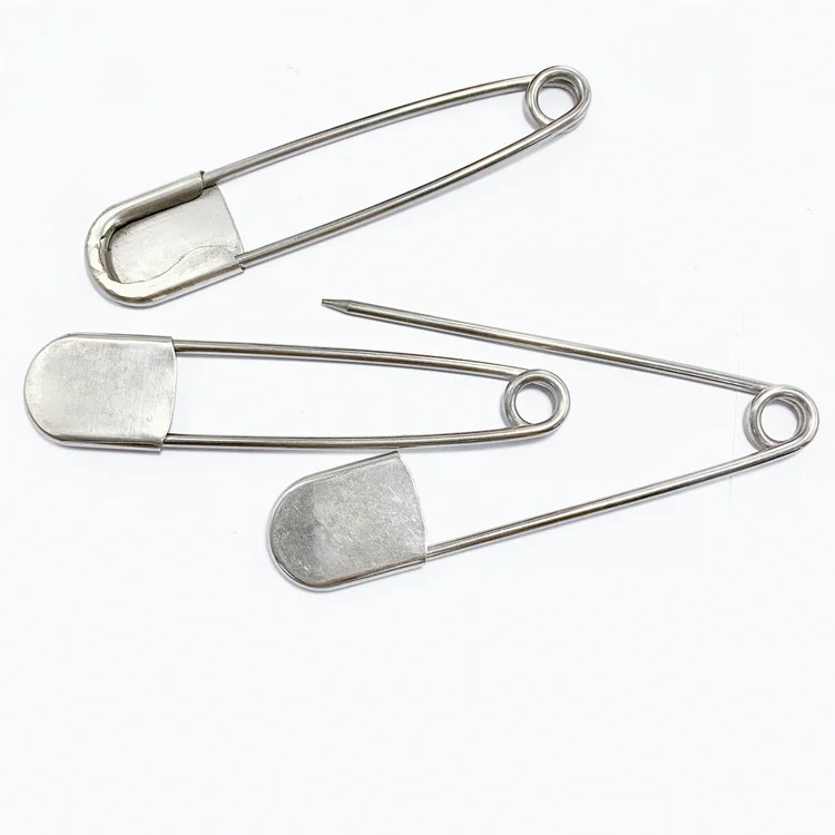 Большая цветная медная безопасная булавка для белья из нержавеющей стали с гравировкой логотипа на заказ