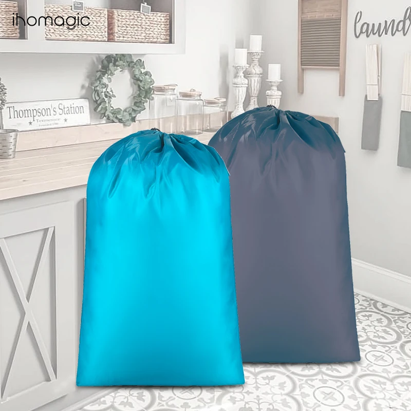 
Water soluble drawstring laundry bag for travel 