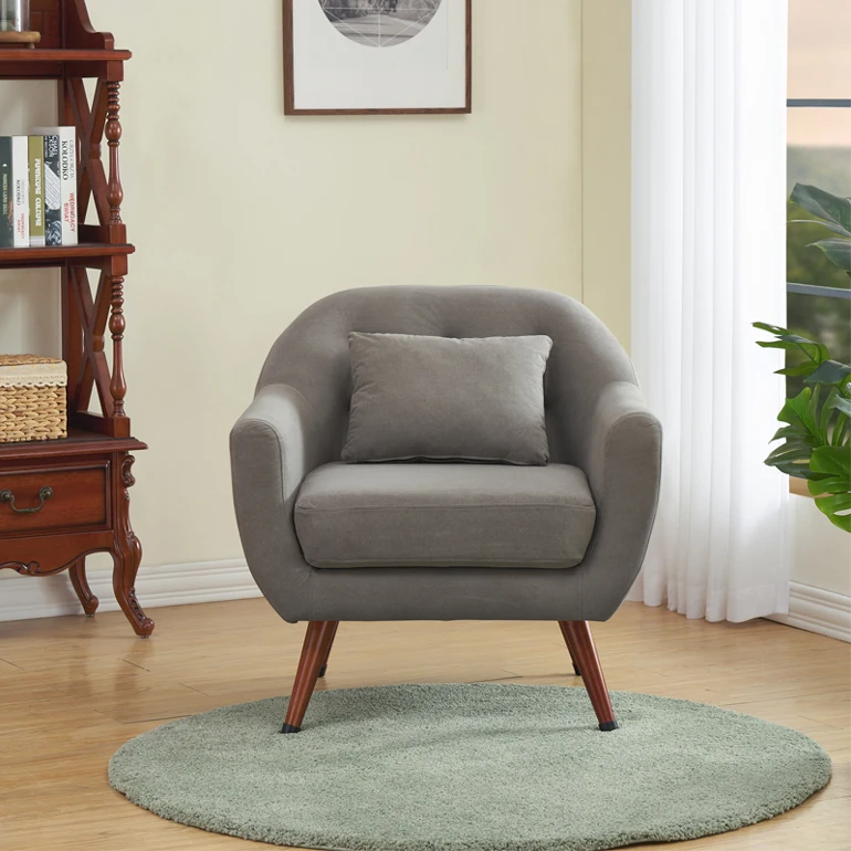 
Manufacturer Supplying Nordic Living Room Sofa Set Furniture Fabric Gray 