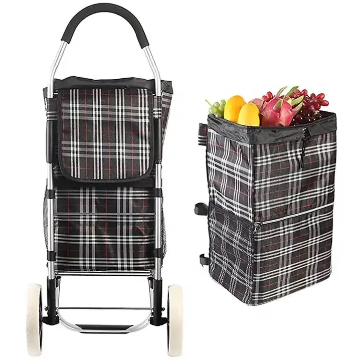 SINOTOP Customize Foldable Supermarket Trolley Shopping Bag Wheeled Market Trolley Cart Bag wheel shopping trolley bag