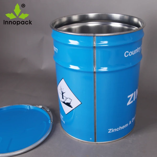 Round Metal Pail Tinplate Paint Coating Bucket with Customized Print logo