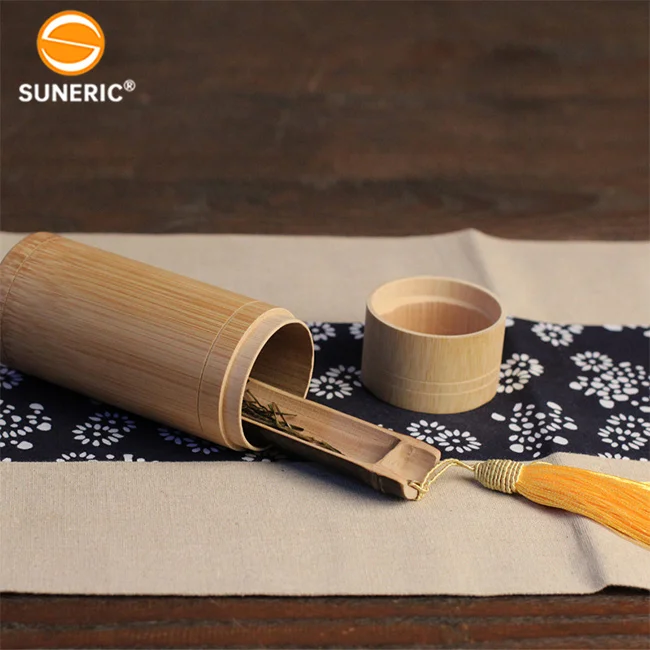 New Moisture-Proof Original Bamboo Mini Jars For Tea For Matcha Powder Portable Custom Tea Jar With Lid