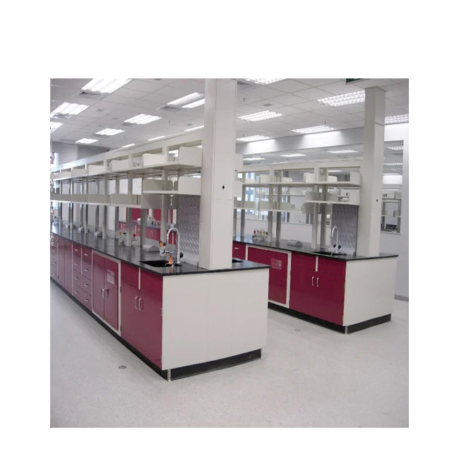 Lab central island bench for chemistry all steel lab bench for lab bench price