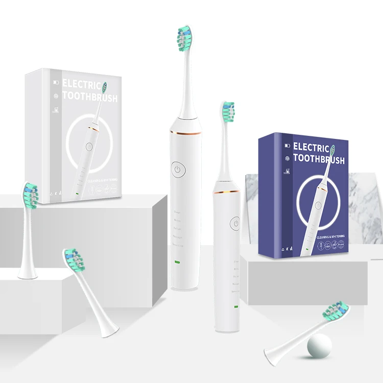 Sonic Electric Toothbrush With Travel Case Wireless Fast Charge Long Lasting Smart Timer 5 Modes Whitening by Mh White