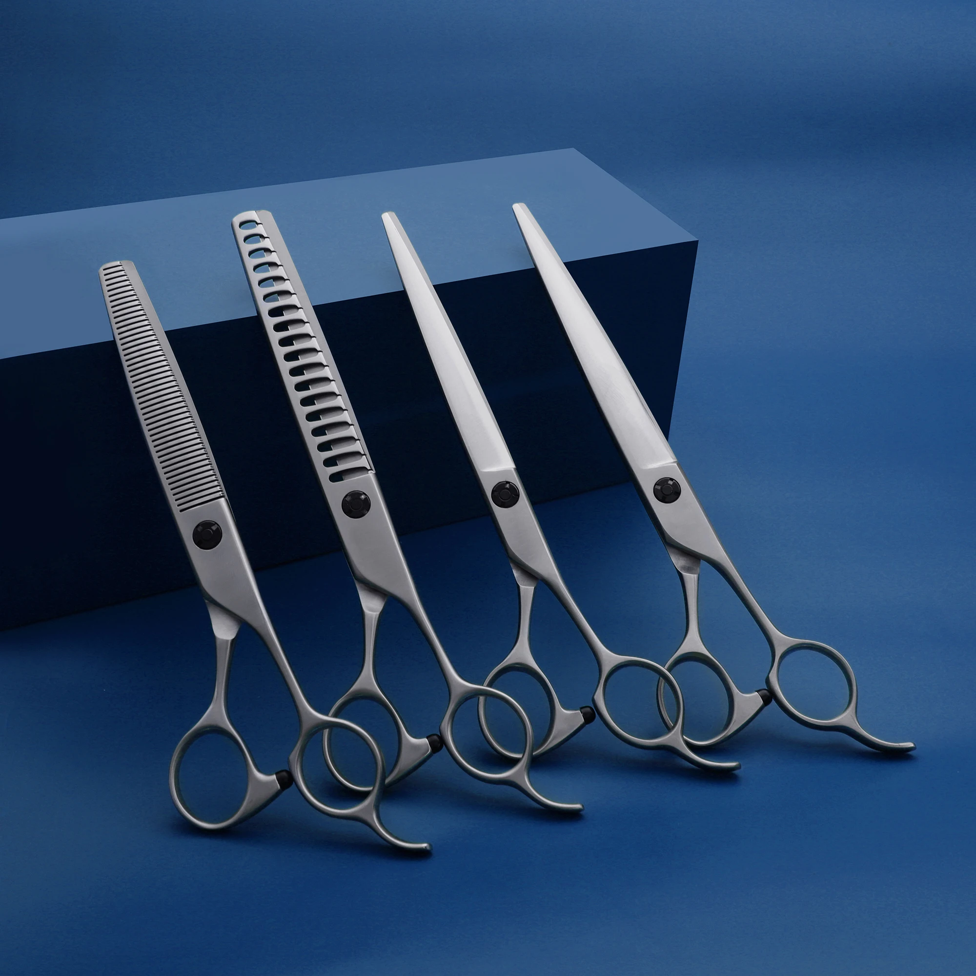 Factory Customized Stainless Steel Bearing Dog Cutting Curved Chunker Shears Japan Pet Grooming Scissors