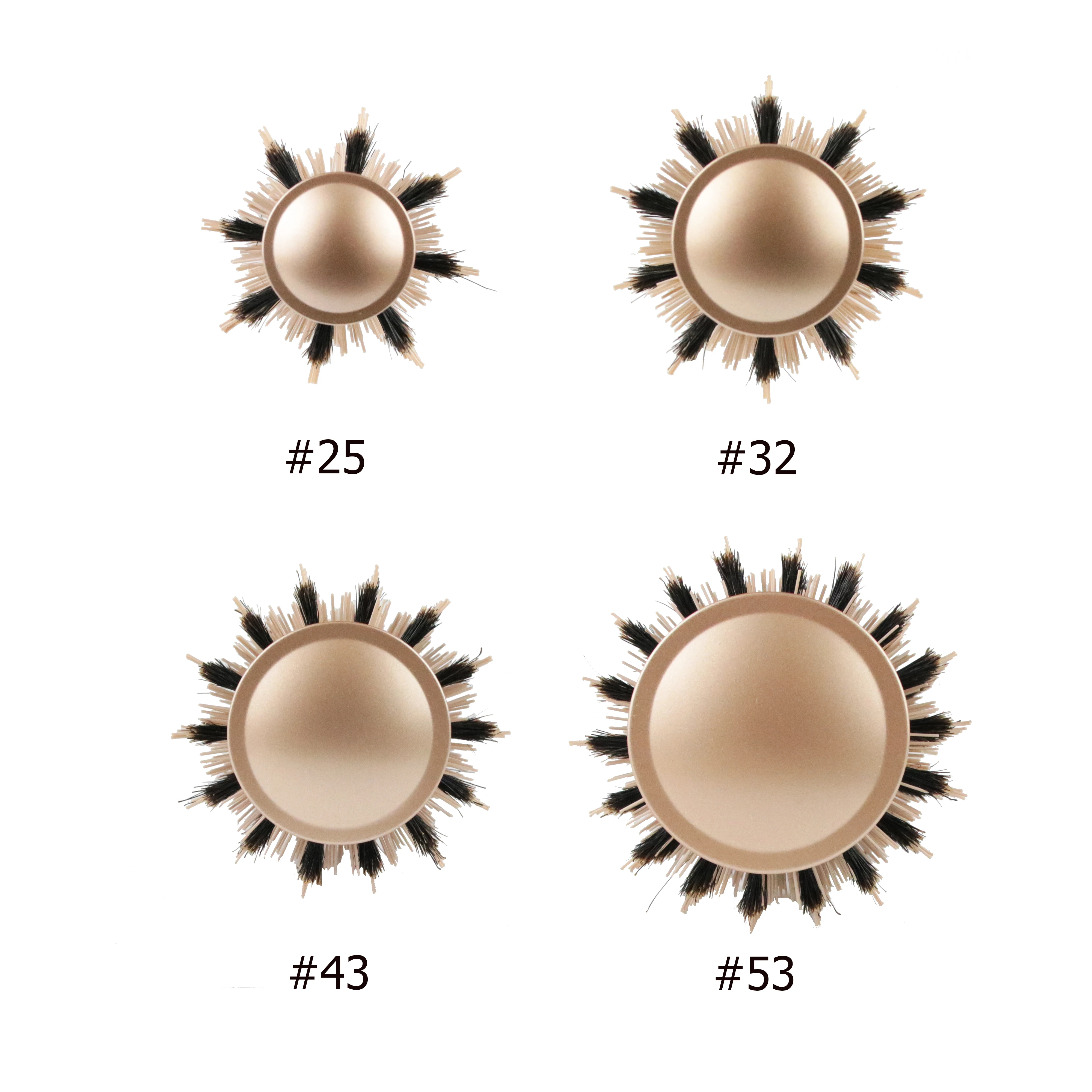 Round Boar Bristle Styling Hair Brush Straightener Ceramic Straightening Brush Round Ionic Hair Brush