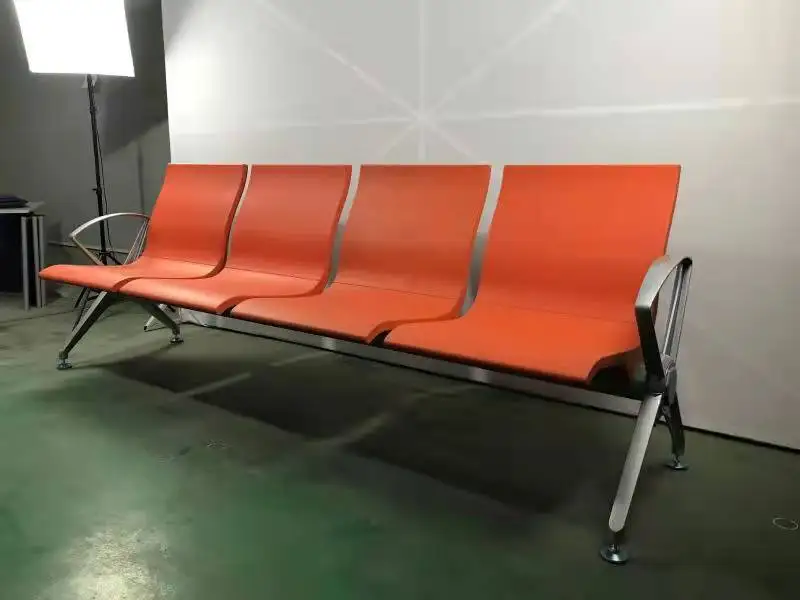 Оптовая продажа стулья коммерческая мебель прямые поставки с завода полиуретановый стул для аэропорта 5 сидений