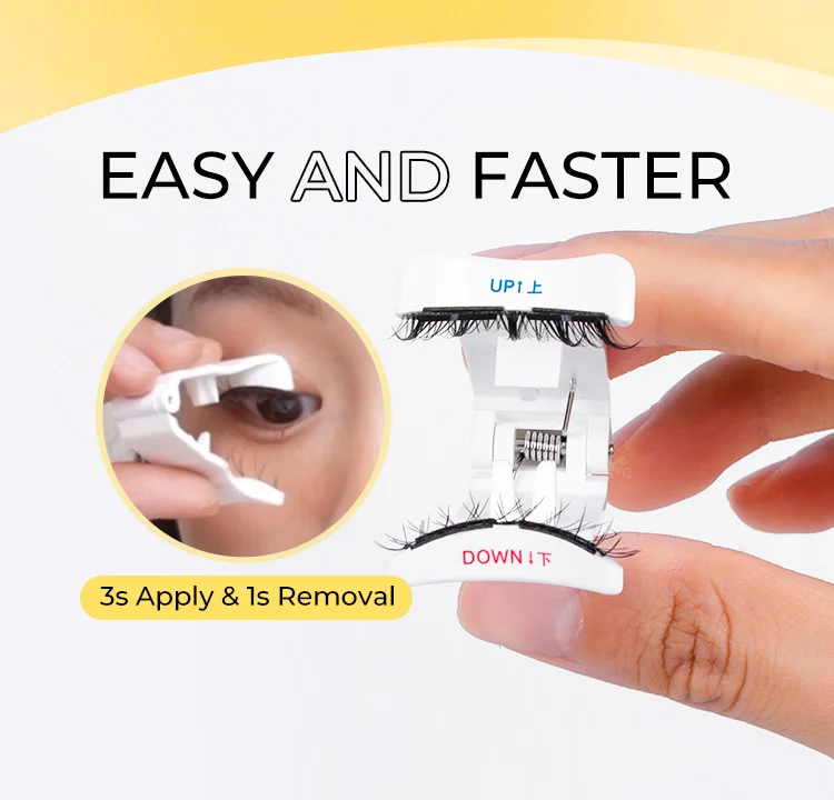 Easy To Wear Quantum 3D Magnetic Eyelashes No Glue No Eyeliner Magnetic Lashes With Applicator