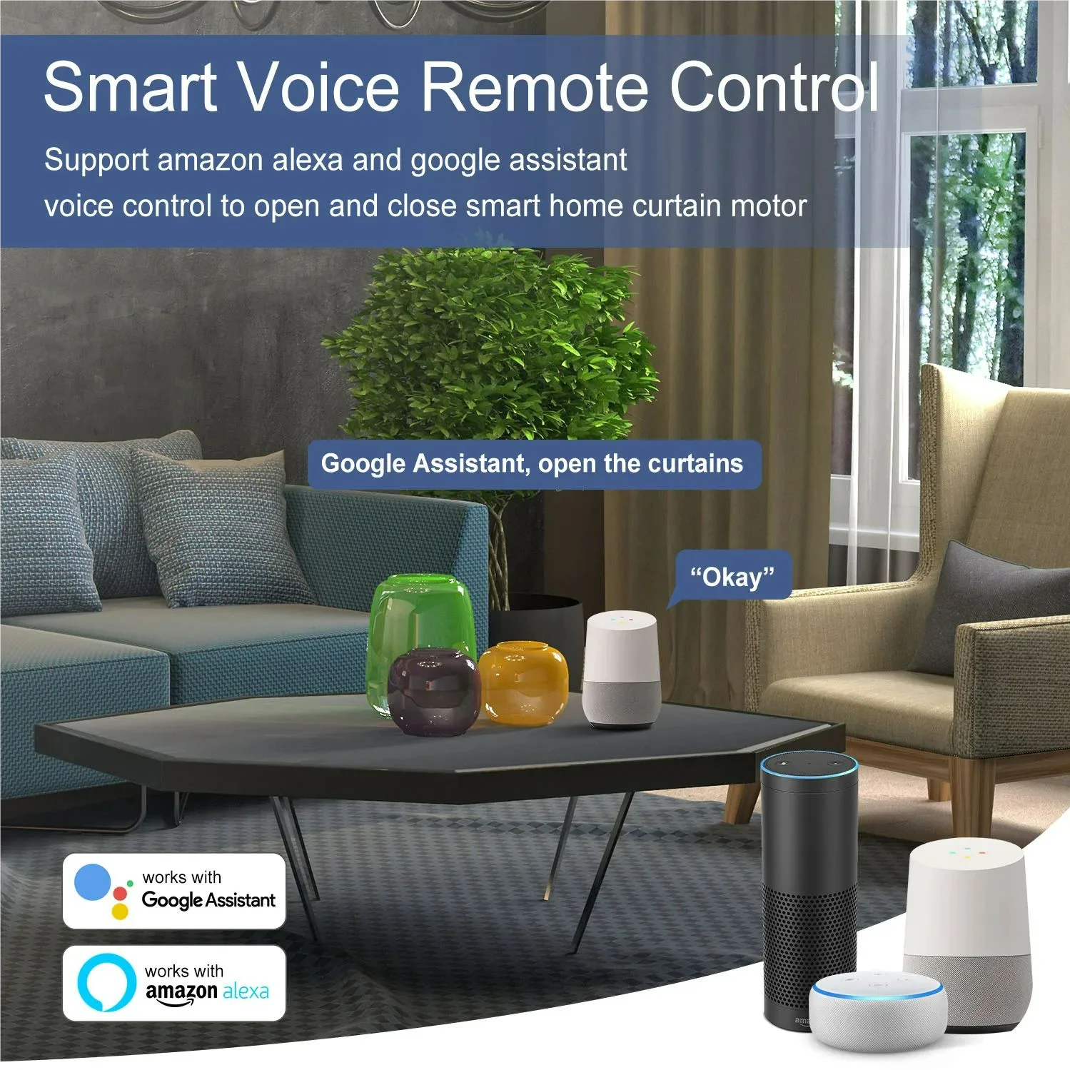 Speed Spliced Track Tuya Wifi/Zigbee Curtain Motor BCM700D Smart House Alexa Remote Control Smart Automatic Curtain
