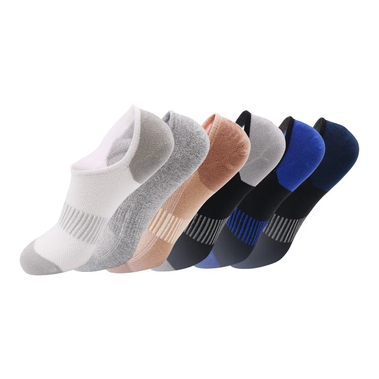 China socks manufacturer men black bamboo cotton no show non slip summer low cut invisible socks