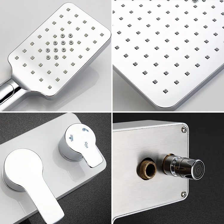 2024 Sanitary Ware Chrome Plated Hot Selling Wall Mounted Bathroom Ceiling Brass Shower Sets Manufacturers