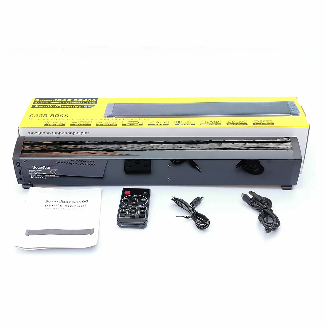 Sound Bar for TV Wired and Wireless Speaker for TV TF Card- Surround SoundBar Wireless and AUX-in