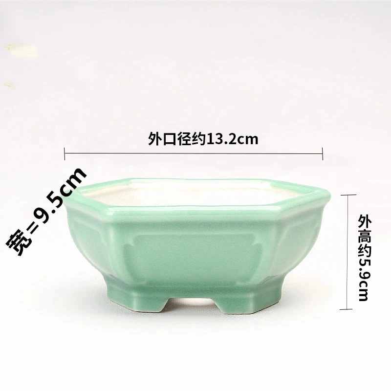 Low Price floral succulent cactus bonsai plant pot ceramic Yixing Glazed pots