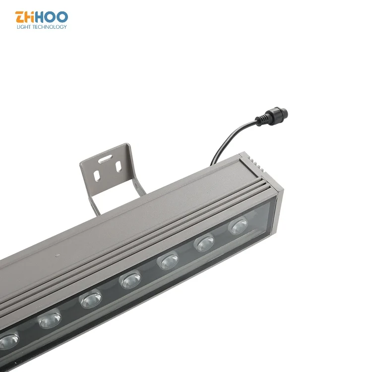 Dmx512 Architectural Exterior Linear Wall Wash Lighting Outdoor Waterproof DC12V 36W RGB Colorful Facades Project Landscape Lamp