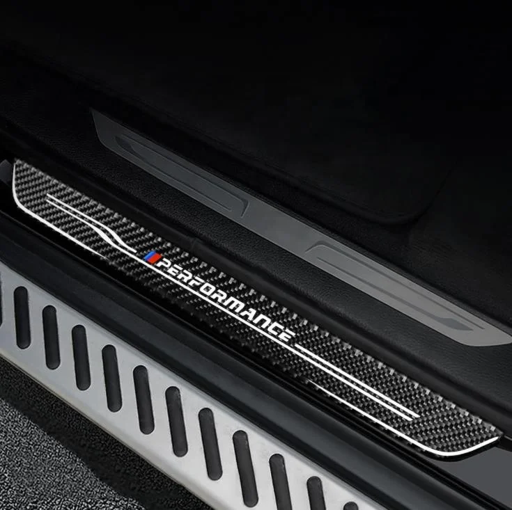 Door Sills Protector Cover Carbon Fiber Sticker For 08-14 BMW X5 E70/X6 E71 Car Decorative Trim Accessories