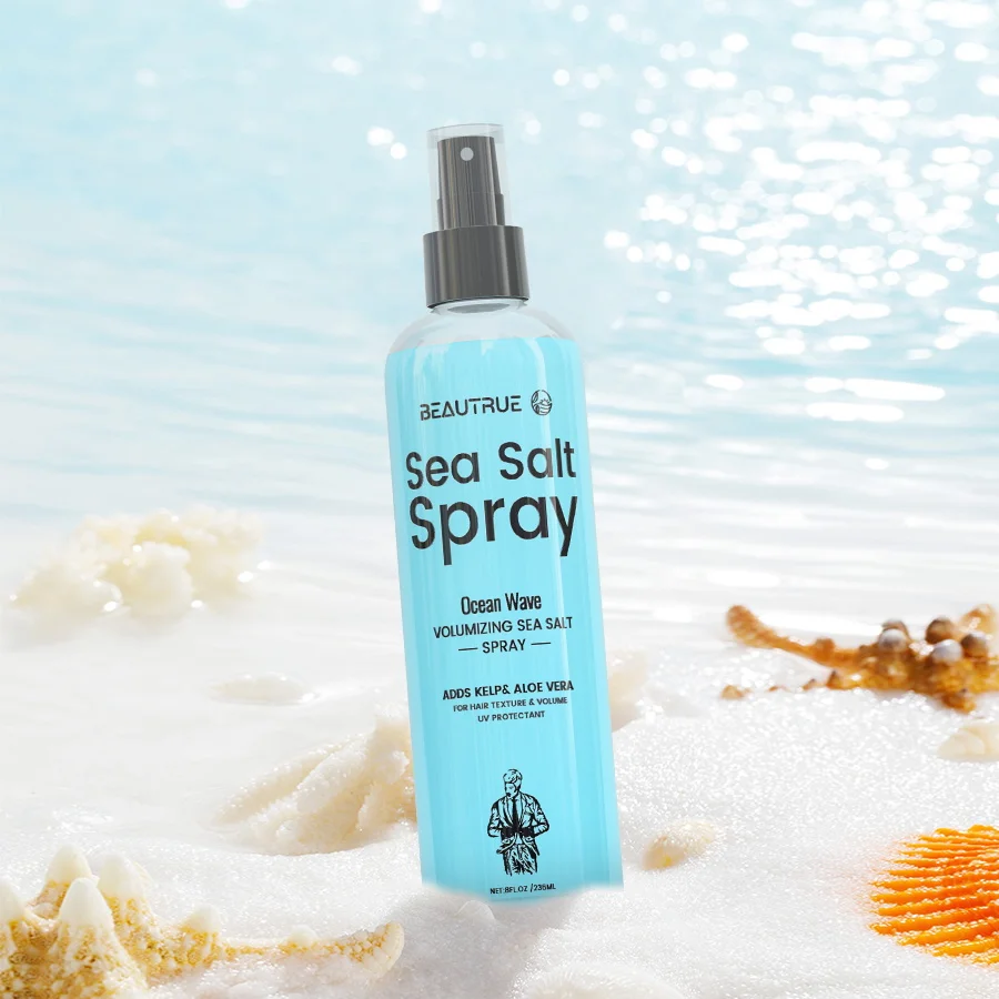 Premium Natural Aloe Kelp Sea Salt Spray For Hair Thickening Texturizing Volumizing Private Label Texture Sea Salt Hair Spray