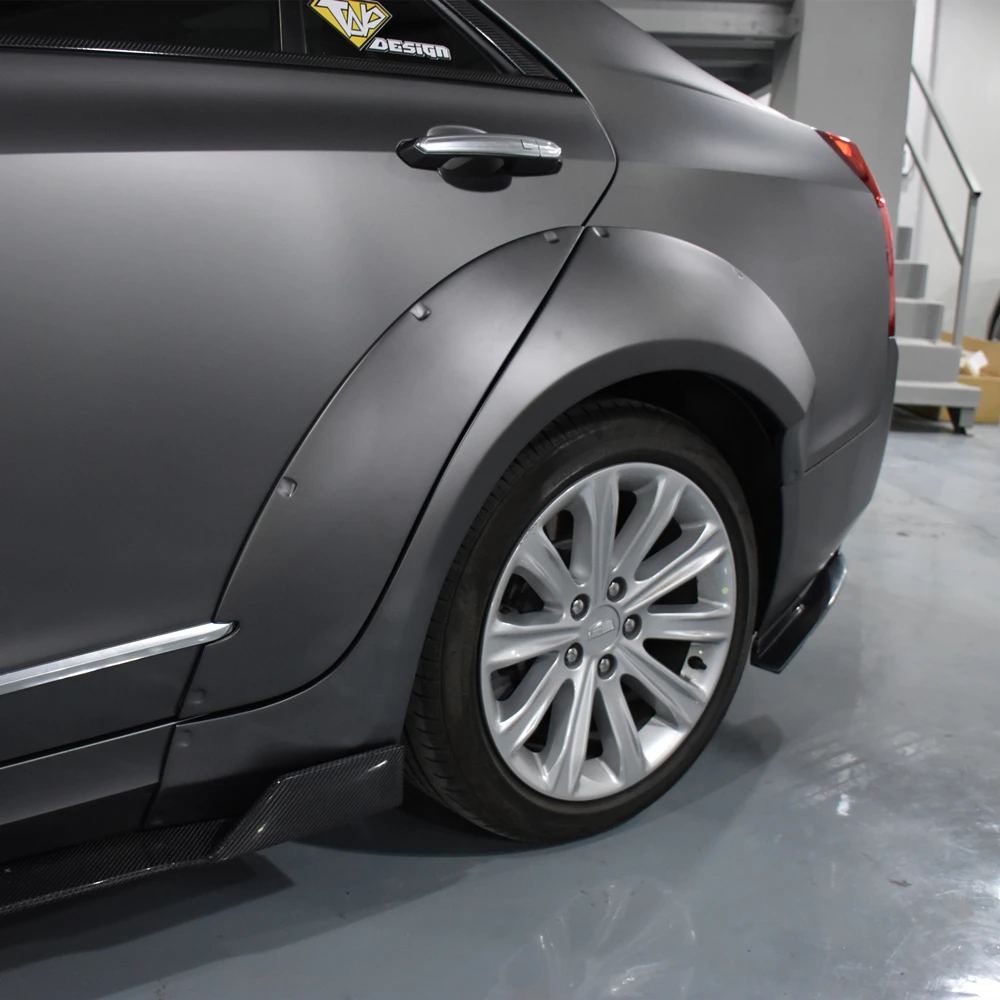 Широкие комплекты для Cadillac ATS ATSL полный комплект V-образных бамперов из углеродного волокна