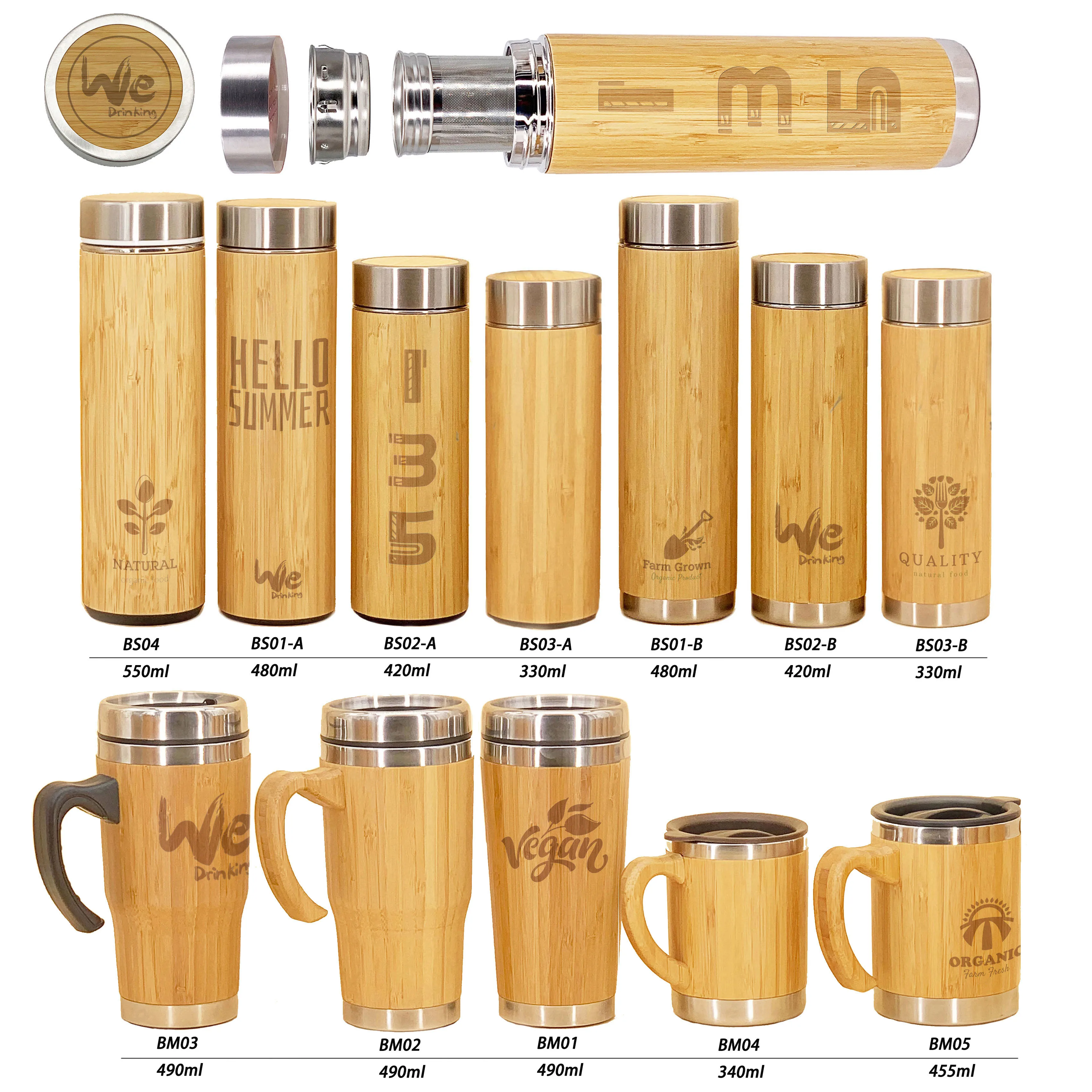 
GS07-B 500ml Double Wall Glass Tea Mug with Handle Lid 