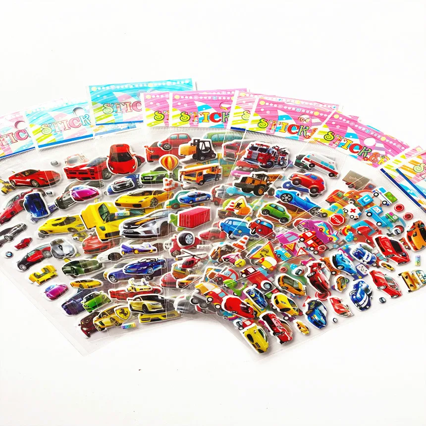 Custom OEM adhesive cartoon 3D puffy sticker