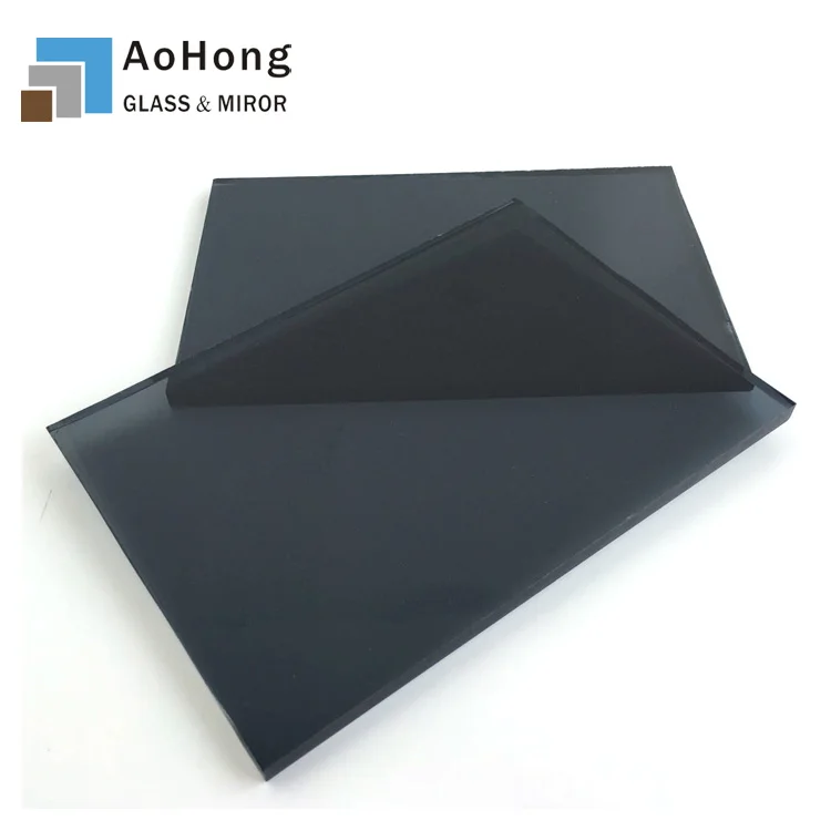China factory 4mm 5mm 6mm 8mm 10mm gold euro bronze dark blue  green colored glass brown black dark gray tinted float glass