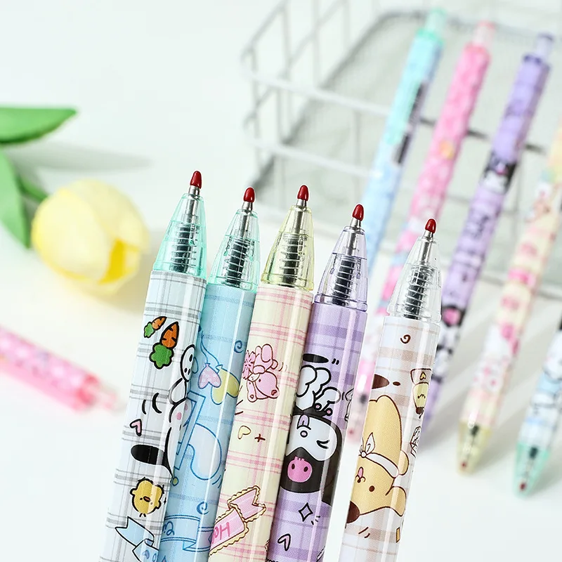 2024 Foreign trade cross-border Sanrio click pen Kurumi Pacha dog big ear dog water pen Melody pudding dog neutral pen
