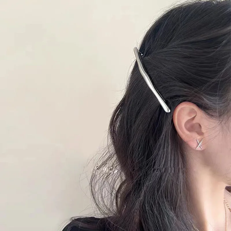 sweet small metal hair pin bandana clips luxury french bobby pins mini matte gold barrette hair clips