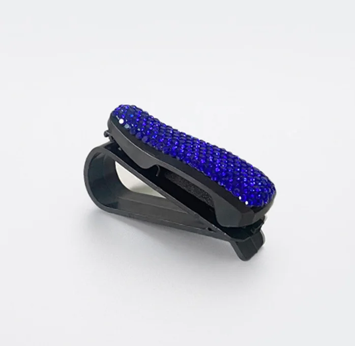 Car Auto Bling Rhinestone  Glasses Sunglasses Card Ticket Rhinestone Holder Clip
