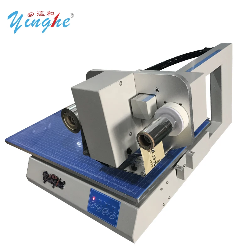 YH-8025 High Resolution Hot Foil Stamping Printer Easy Operation Semi Automatic Digital Hot Gold Foil Stamping Machine