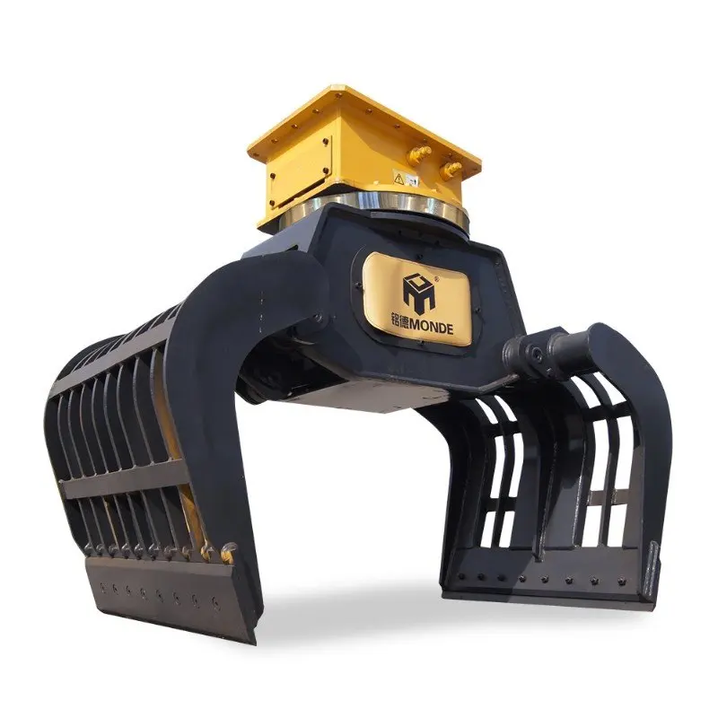 Monde Danfoss Motor Mini Excavator Rotary Demolition Grab Sorting Stone Grab Demolition Grapple